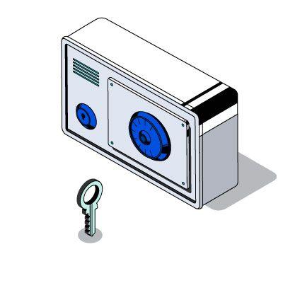 Illustration of single private key